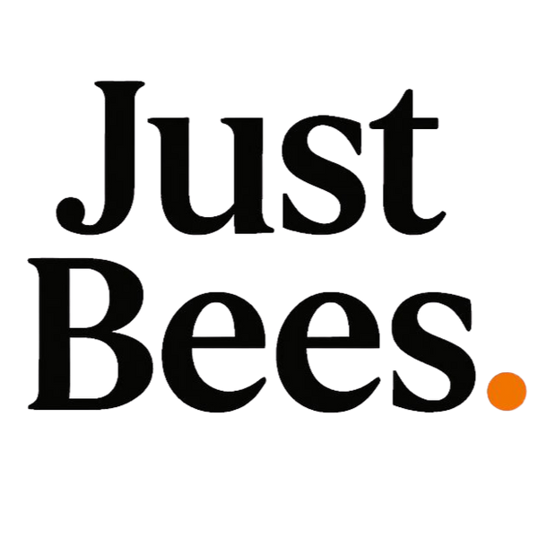 Just Bees logo — clean, natural lip balm made with beeswax and botanical ingredients